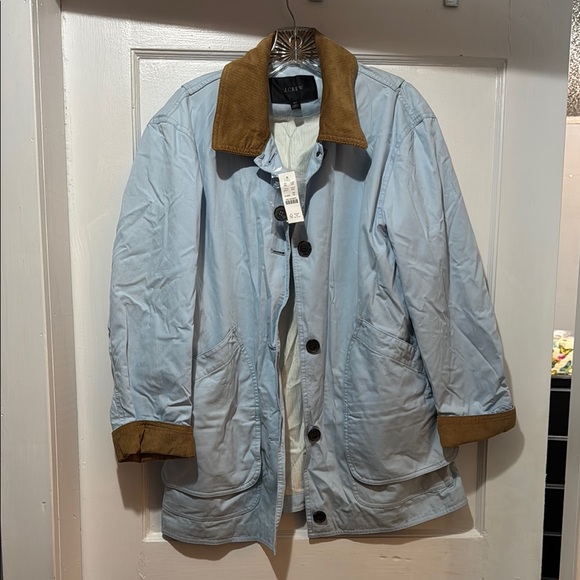 J. Crew Jackets & Blazers - J. Crew Blue and Brown Lightweight Shirt Jacket